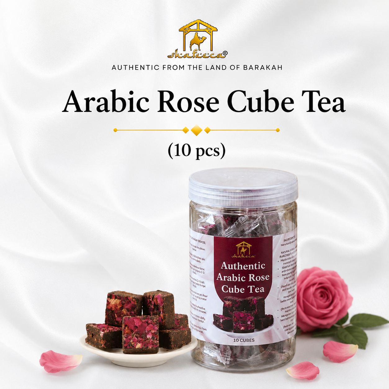 Shafeeca® Authentic Arabic Rose Cube Tea (10 pcs)