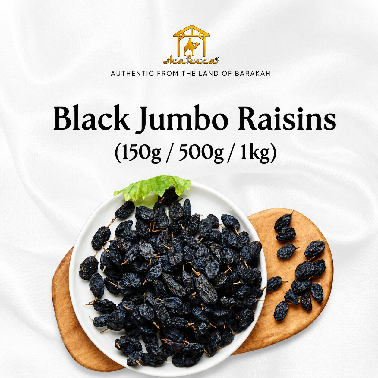 Shafeeca® Black Raisins Jumbo (زبيب أسود جامبو) Kismis Hitam Jumbo