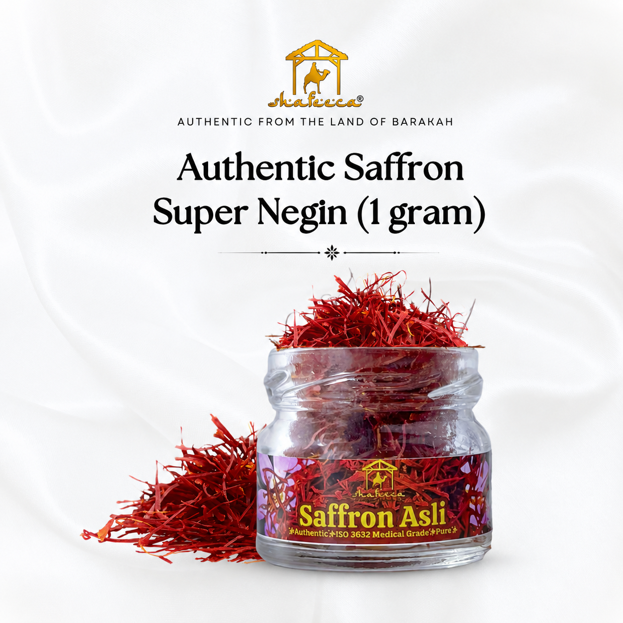 Shafeeca® Authentic Saffron Asli Super Negin (1gram)